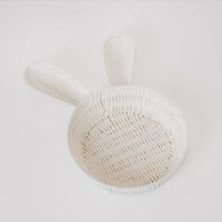 Bunny Shaped White Woven Tray