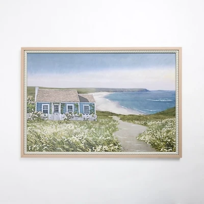 Blue Beach House Framed Art Print