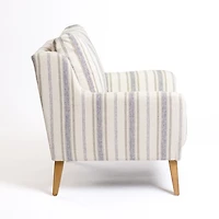 Blue Striped Upholstered Lauren Accent Chair