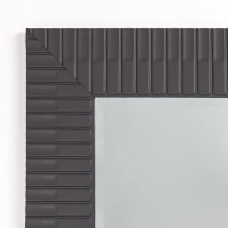 Graphite Plank Profile Wall Mirror