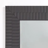 Graphite Plank Profile Wall Mirror