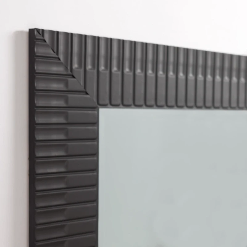 Graphite Plank Profile Wall Mirror