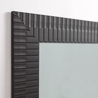 Graphite Plank Profile Wall Mirror