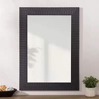 Graphite Plank Profile Wall Mirror