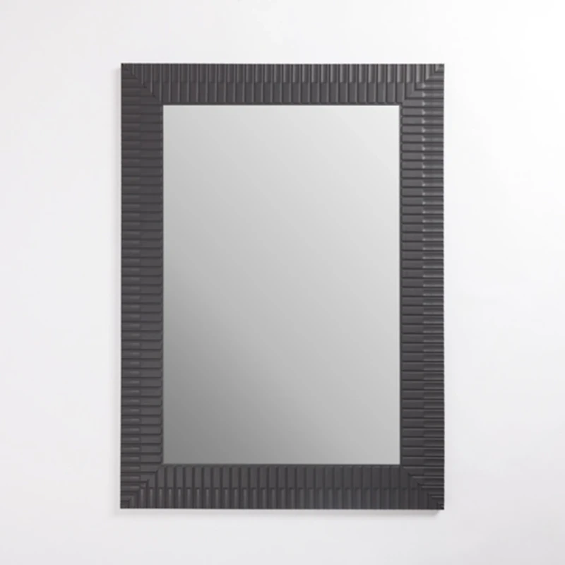 Graphite Plank Profile Wall Mirror