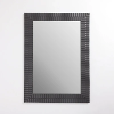 Graphite Plank Profile Wall Mirror