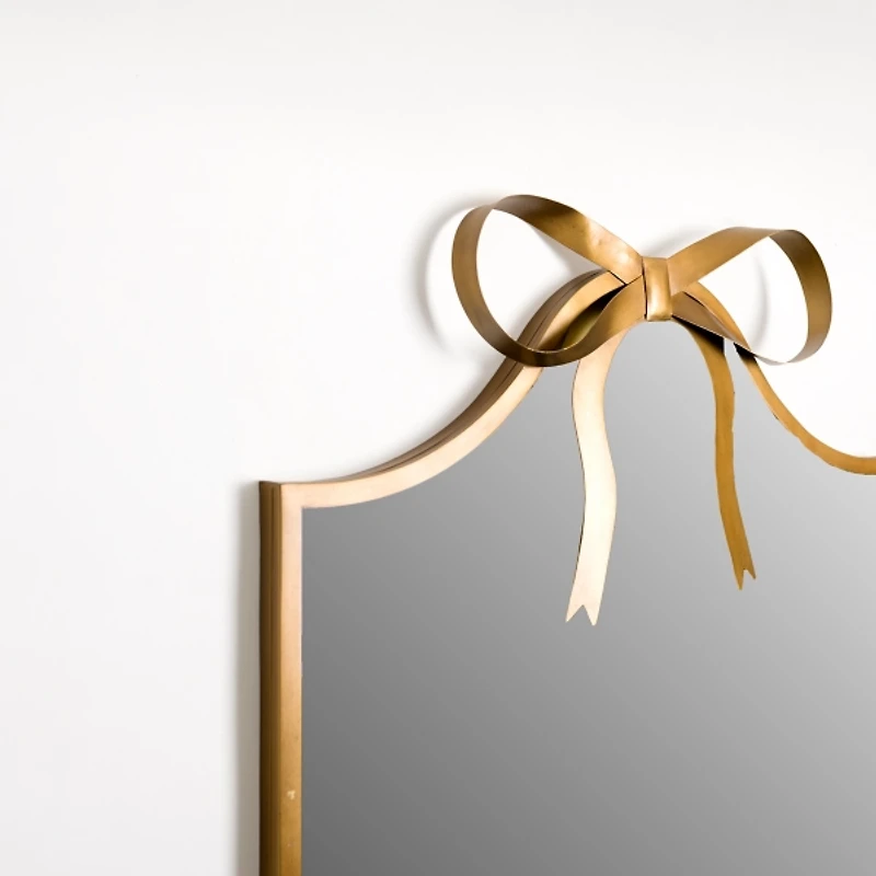 Sofia Gold Bow Arched Wall Mirror