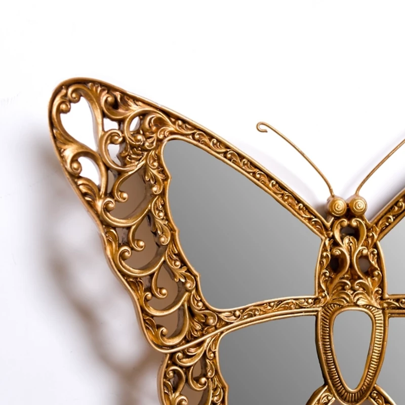 Bronze Mirror Butterfly Wall Plaque