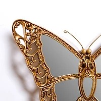Bronze Mirror Butterfly Wall Plaque