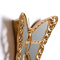 Bronze Mirror Butterfly Wall Plaque