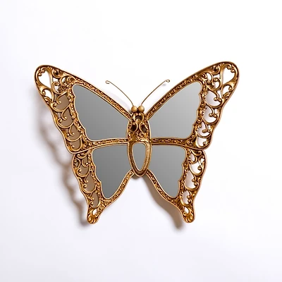 Bronze Mirror Butterfly Wall Plaque