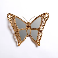 Bronze Mirror Butterfly Wall Plaque