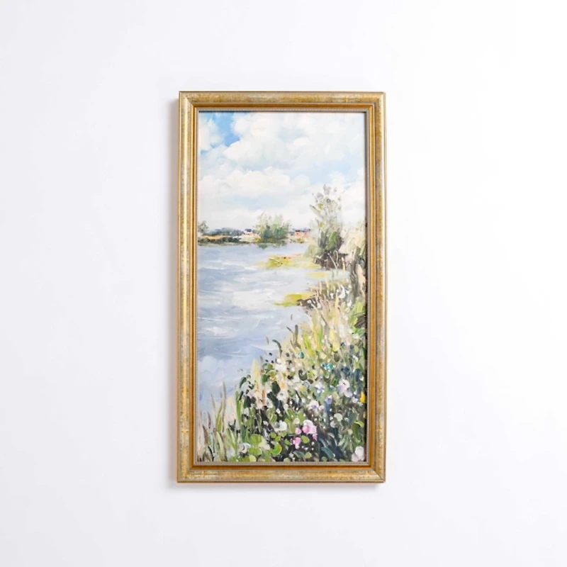 Spring Lake Scene Framed Art Print