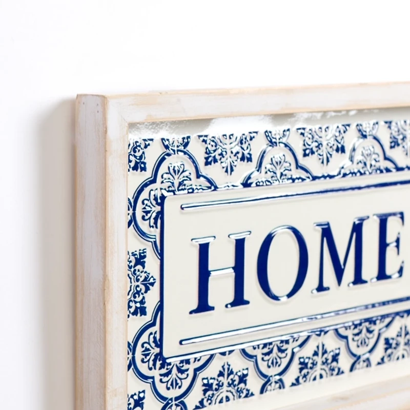 Blue Home Sweet Home Wall Plaque