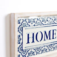 Blue Home Sweet Home Wall Plaque