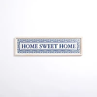 Blue Home Sweet Home Wall Plaque