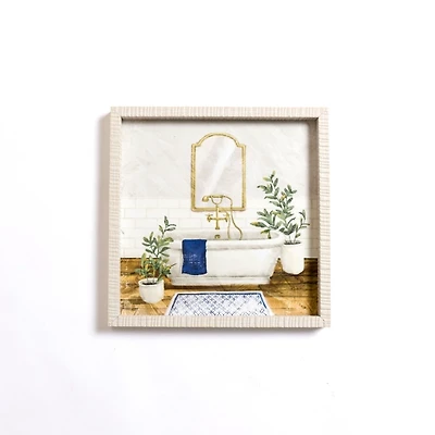 Bathtub Scene Framed Art Print