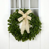 American Boxwood Wreath with Bow