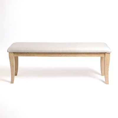 Whitewash Wood Sara Dining Bench