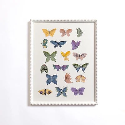 Colorful Butterflies Beaded Framed Art Print