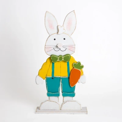 Boy Bunny Wooden Statue