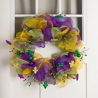 Mardi Gras Fleur de Lis Tulle Wreath