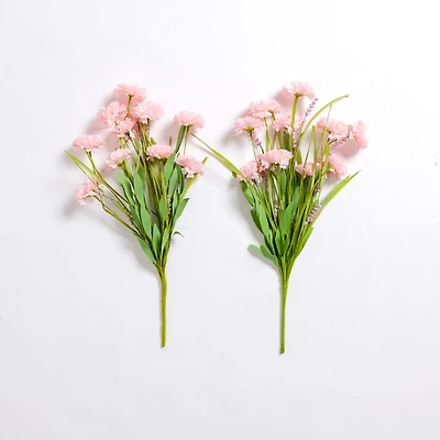 Pink Mum Floral Bushes, Set of 2