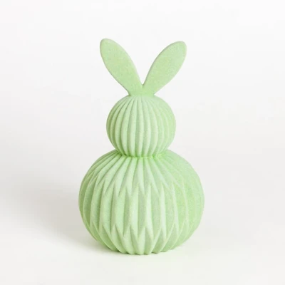 Flocked Bunny Figurine
