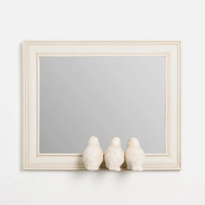 Bella White Birds Wall Mirror