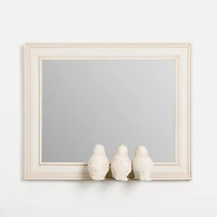 Bella White Birds Wall Mirror