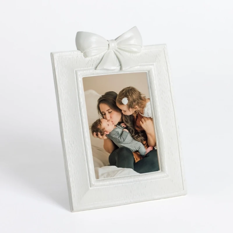 White Bow Picture Frame