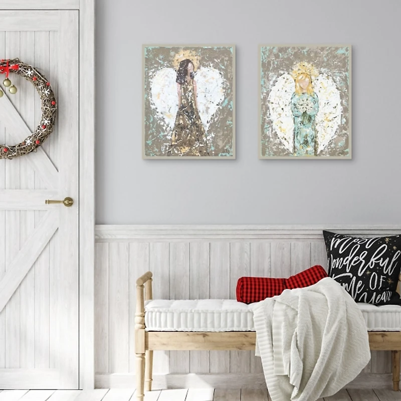 Blessed Angels Framed Art Prints, Set of 2