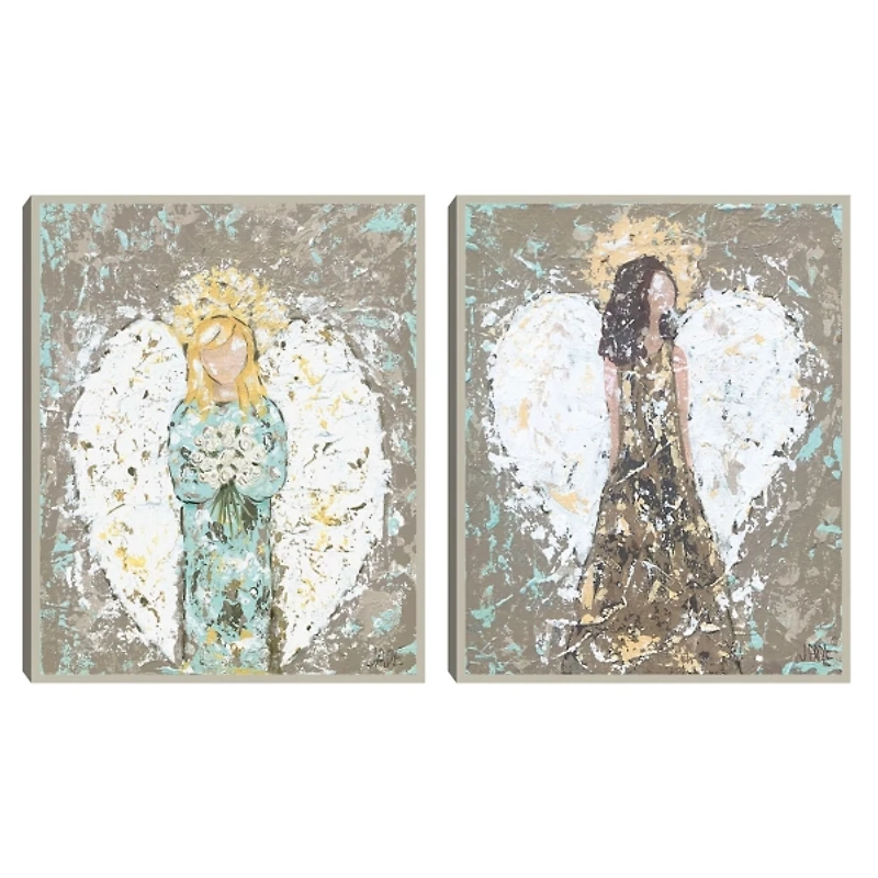 Blessed Angels Framed Art Prints, Set of 2