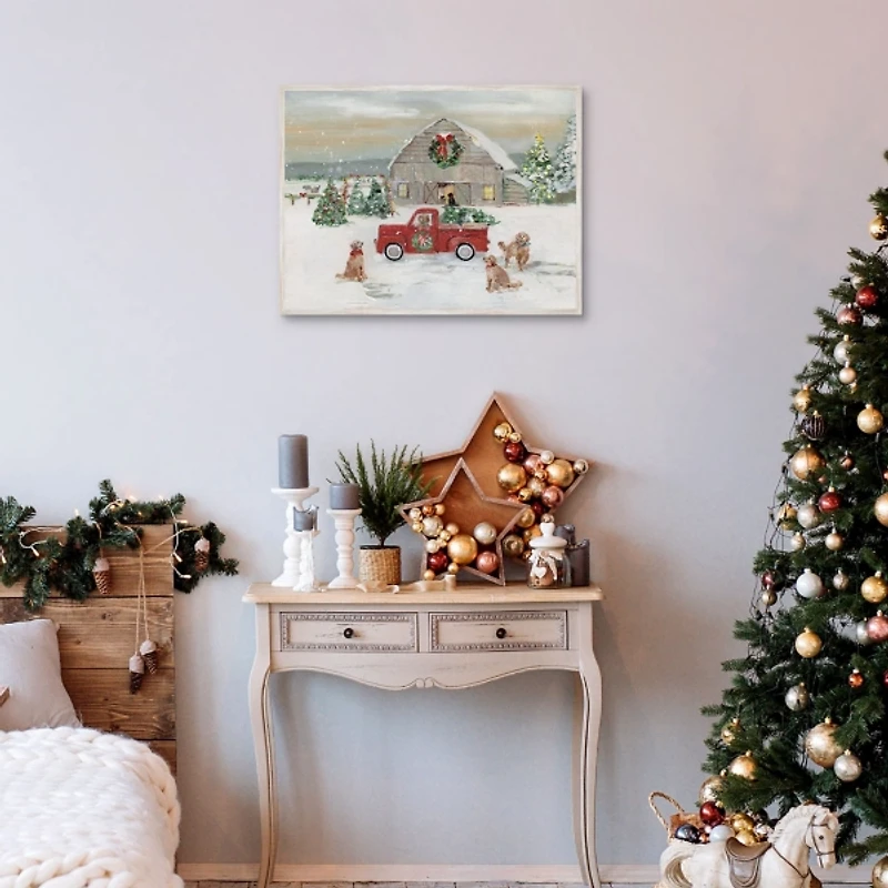 Christmas On The Farm Framed Art Print