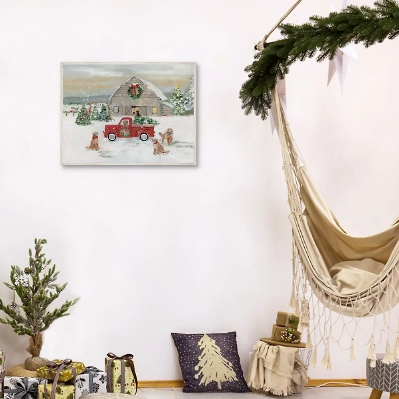 Christmas On The Farm Framed Art Print