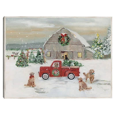 Christmas On The Farm Framed Art Print