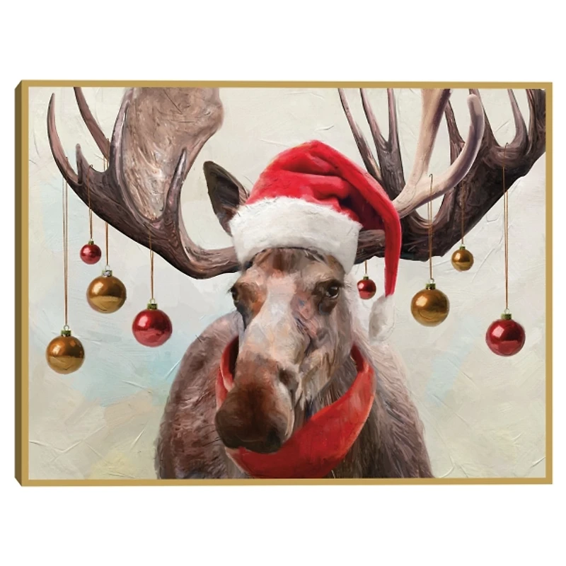 Holiday Moose Framed Art Print