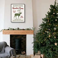 Reindeer Treats Framed Canvas Print