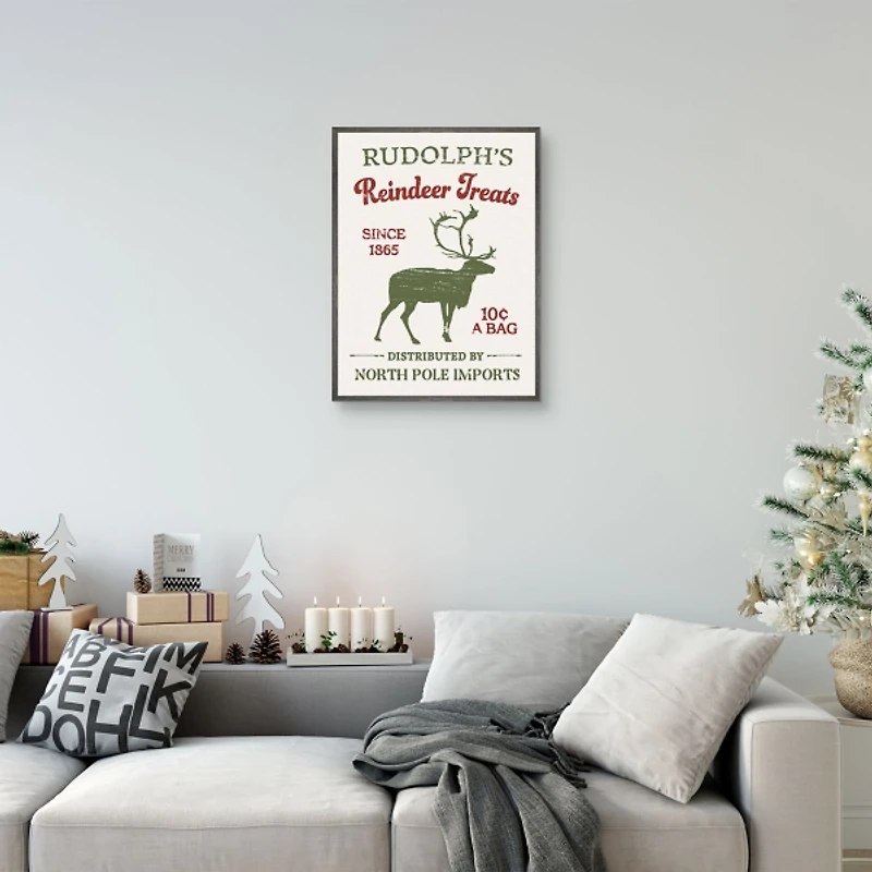 Reindeer Treats Framed Canvas Print