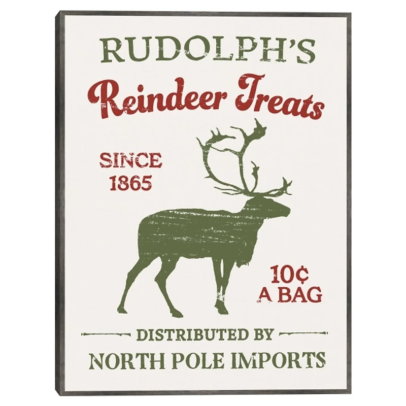 Reindeer Treats Framed Canvas Print