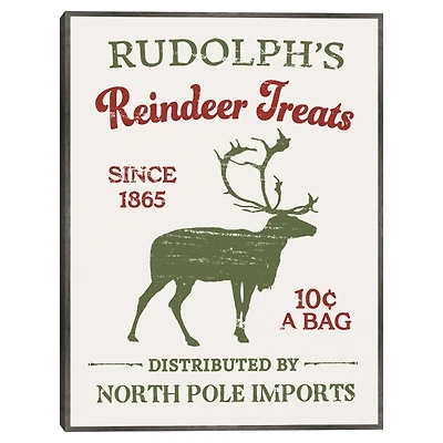 Reindeer Treats Framed Canvas Print