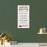 Santa's Rules Framed Canvas Print