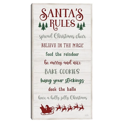 Santa's Rules Framed Canvas Print