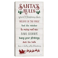 Santa's Rules Framed Canvas Print