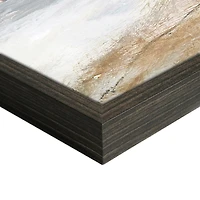 Winter Red Door Barn Framed Art Print