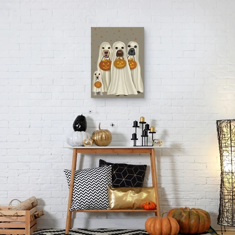 Trick or Treat Dogs Canvas Art Print