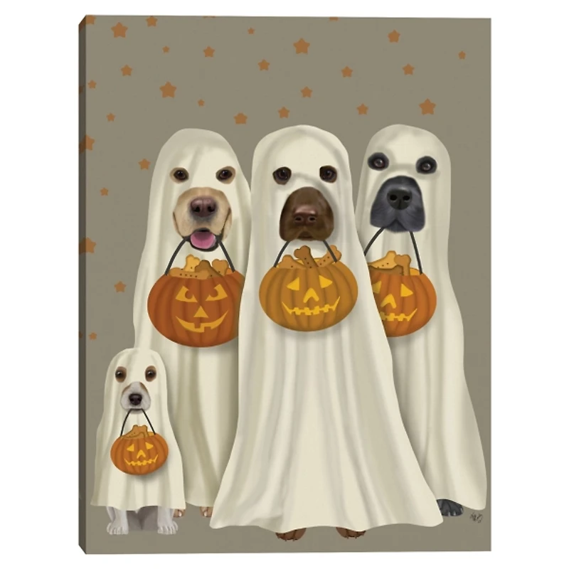 Trick or Treat Dogs Canvas Art Print