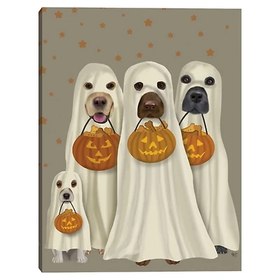 Trick or Treat Dogs Canvas Art Print