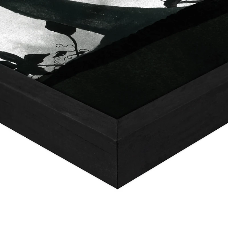 Spooky Harvest Moon Framed Canvas Art Print