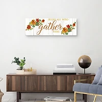 Bless All Who Gather Here Fall Canvas Art Print